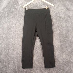 SPANX Black Ankle Cropped Pants with Form-Fitting Design Work Office Size SP